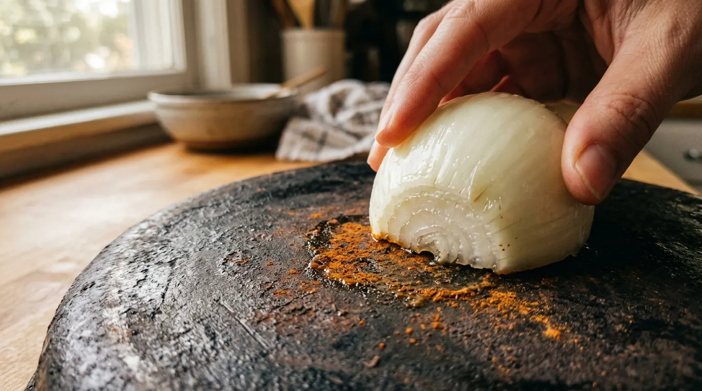 Enlever la rouille d'une poêle en fonte